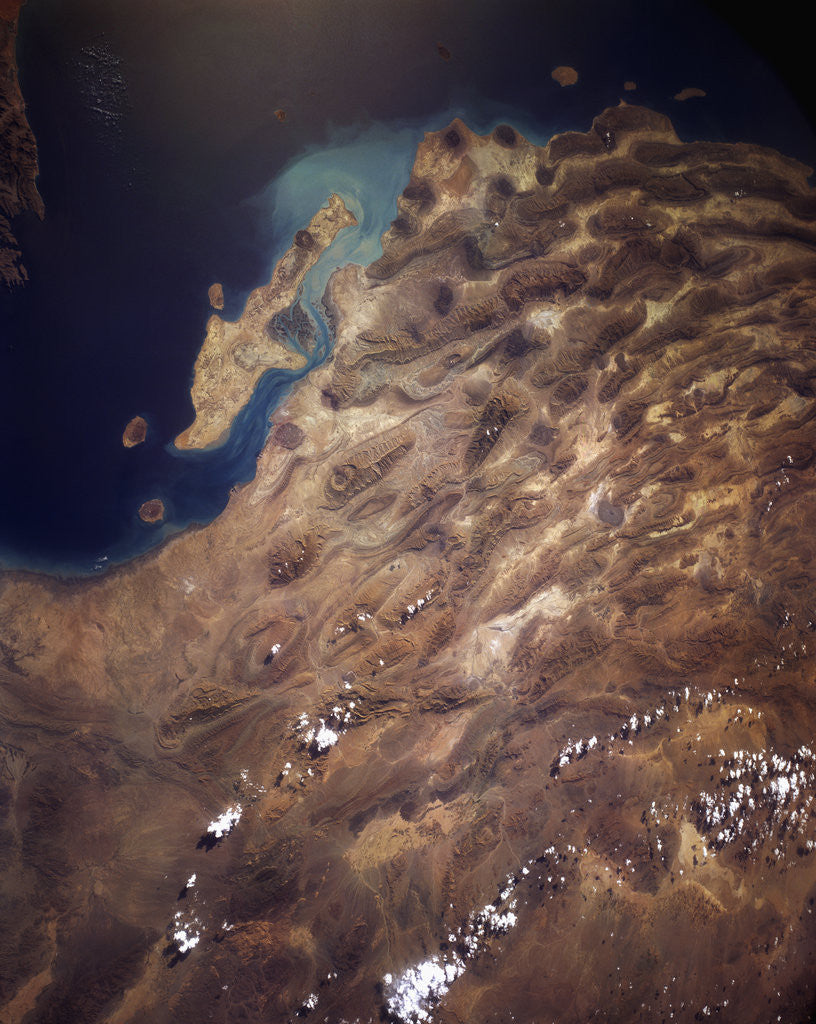 Detail of Zagros Mountains From Space by Corbis