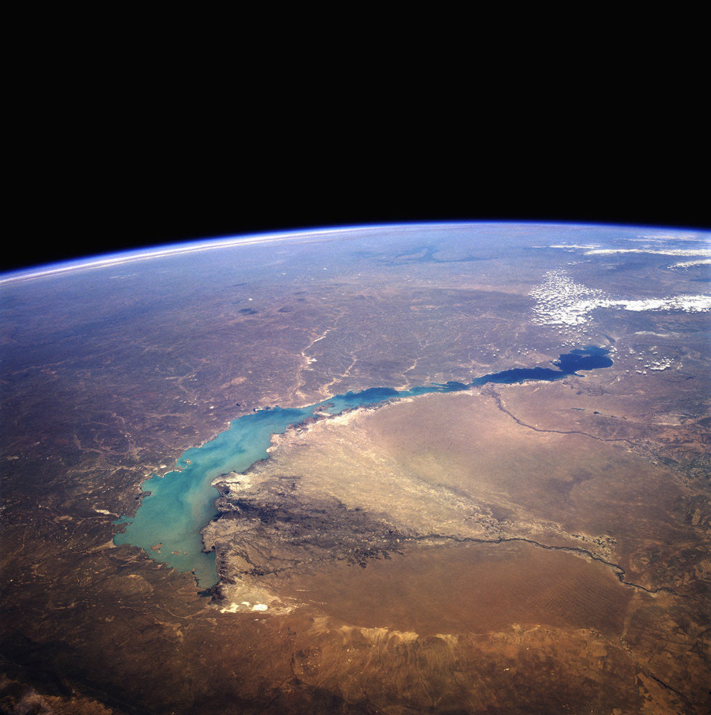 Detail of Lake Balkhash Seen from Space by Anonymous