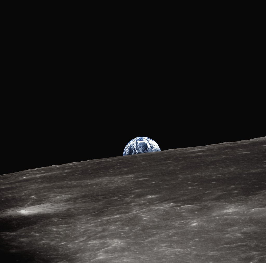 Detail of Earth Rising Above the Moon by Anonymous