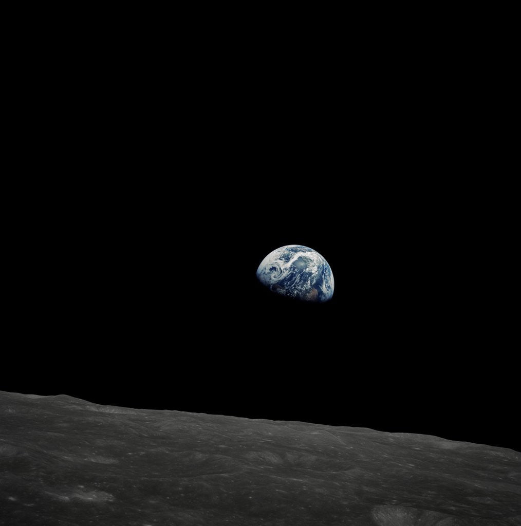 Detail of Earthrise and Lunar Horizon from Apollo 8 by Anonymous
