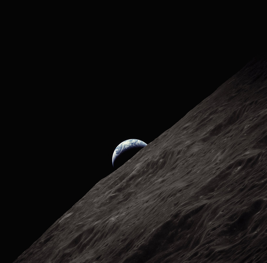 Detail of Earth Rising Above the Moon by Anonymous