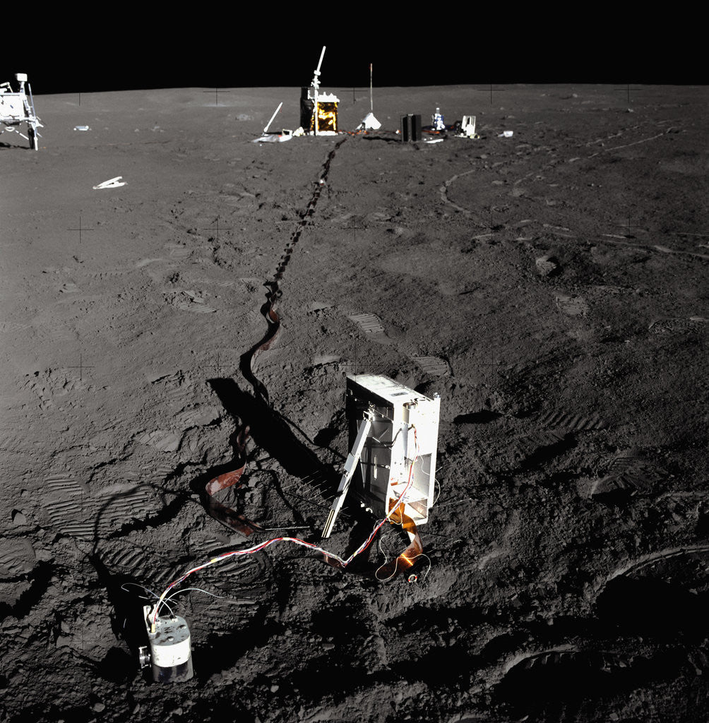 Detail of Scientific Equipment on the Surface of the Moon by Anonymous