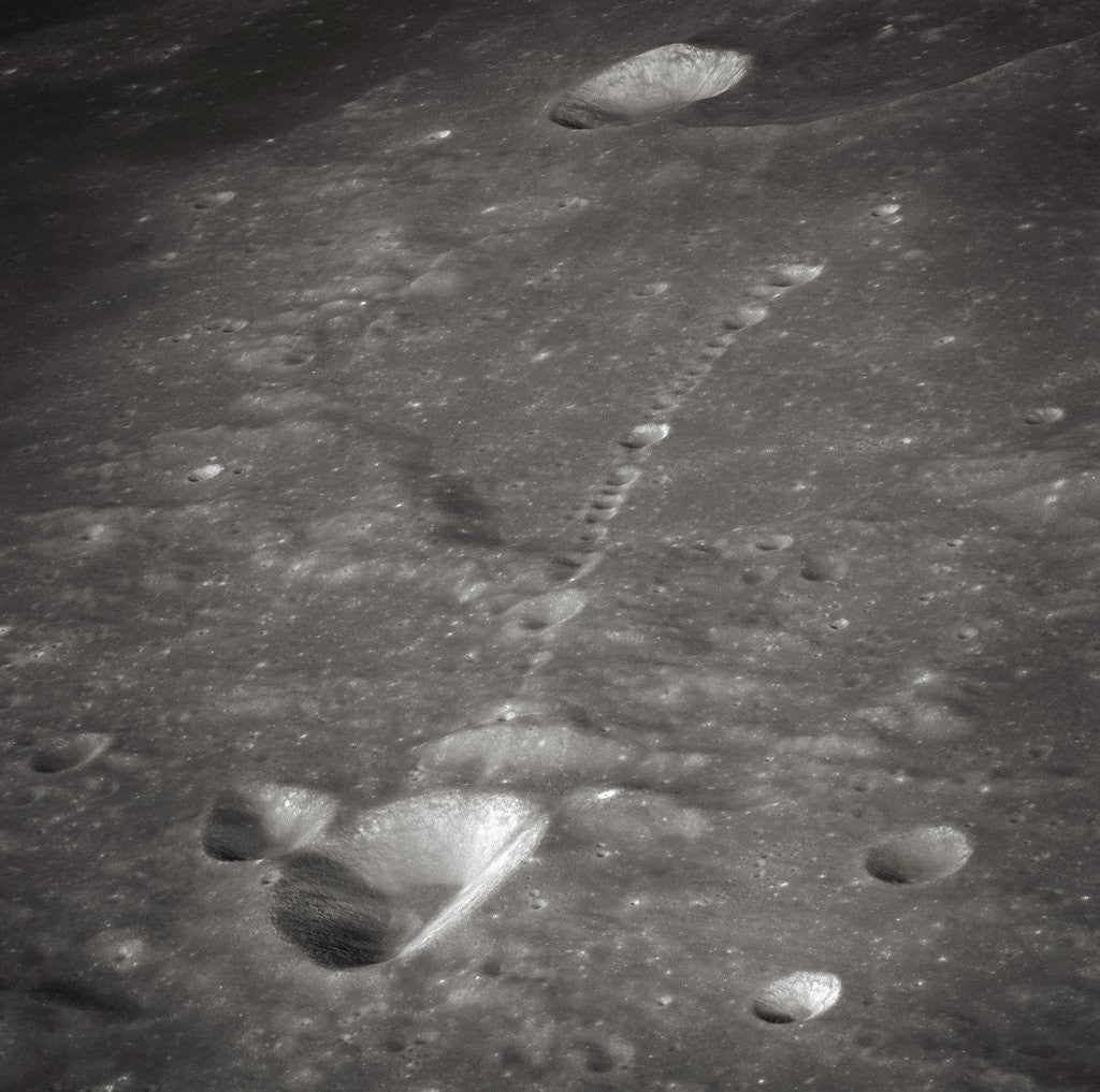 Detail of String of Craters on the Moon by Anonymous