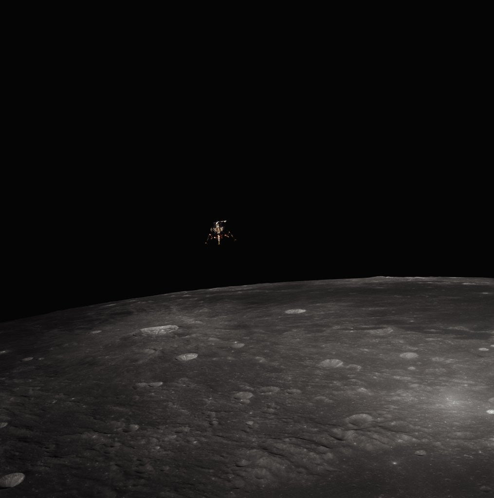 Detail of Lunar Lander Above the Moon by Anonymous
