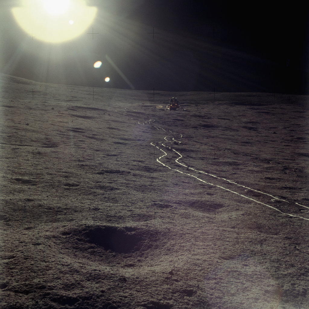 Detail of Wheel Tracks on the Surface of the Moon by Corbis