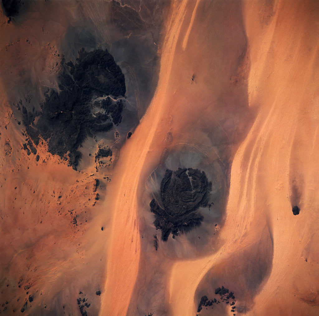 Detail of Jabal Arkenu and Jabal Uweinat Seen From Space by Corbis