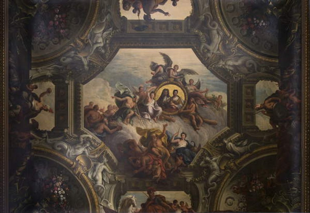 Detail of Ceiling of the Upper Hall in the Painted Hall, c.1707-27 by James Thornhill