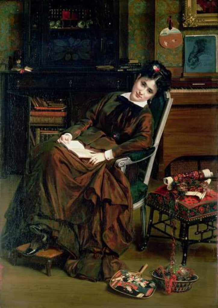 Detail of The Convalescent by Jules Emile Saintin