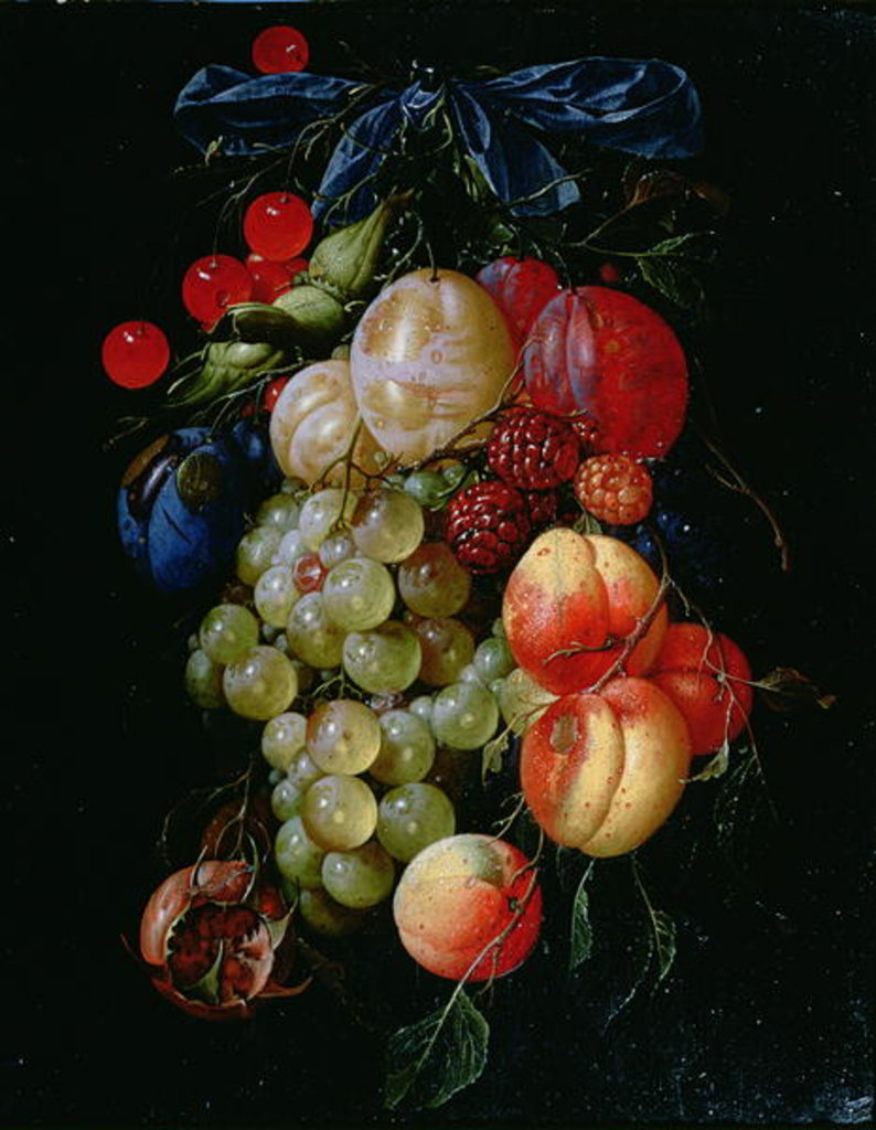 Detail of A Garland of Fruit by Cornelis de Heem