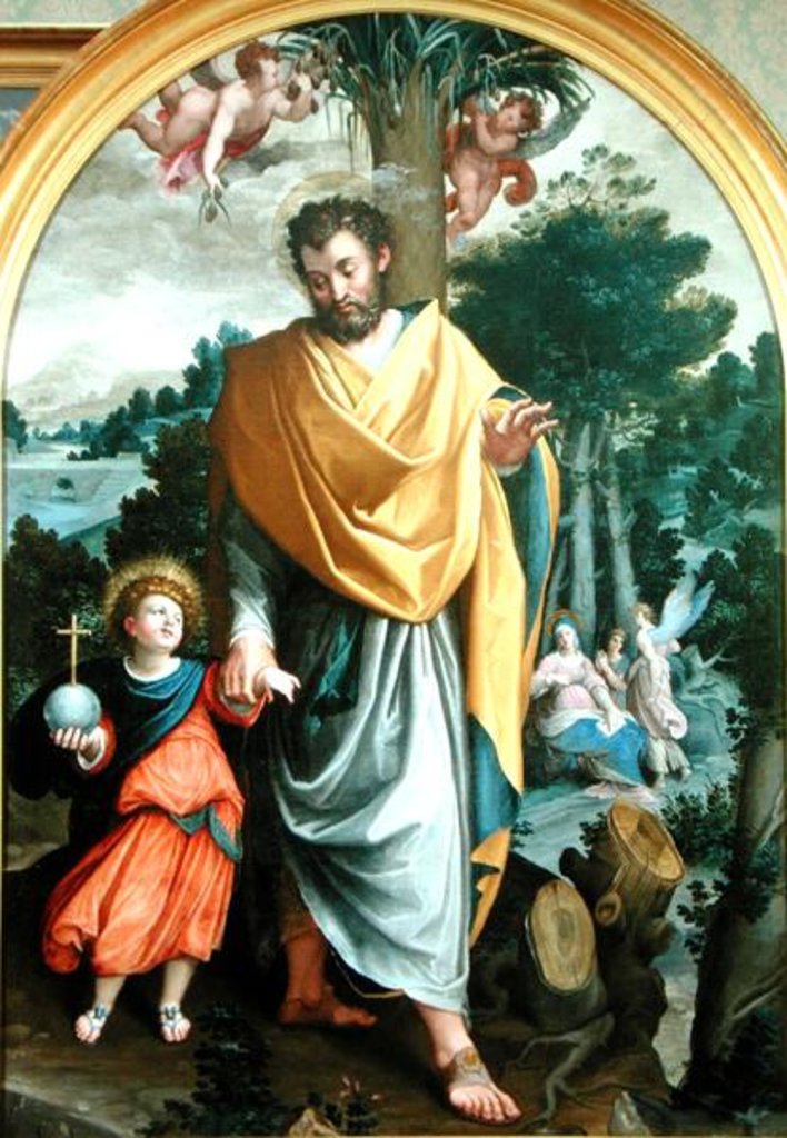 Detail of St. Joseph leading the infant Christ by Juan Sanchez Cotan