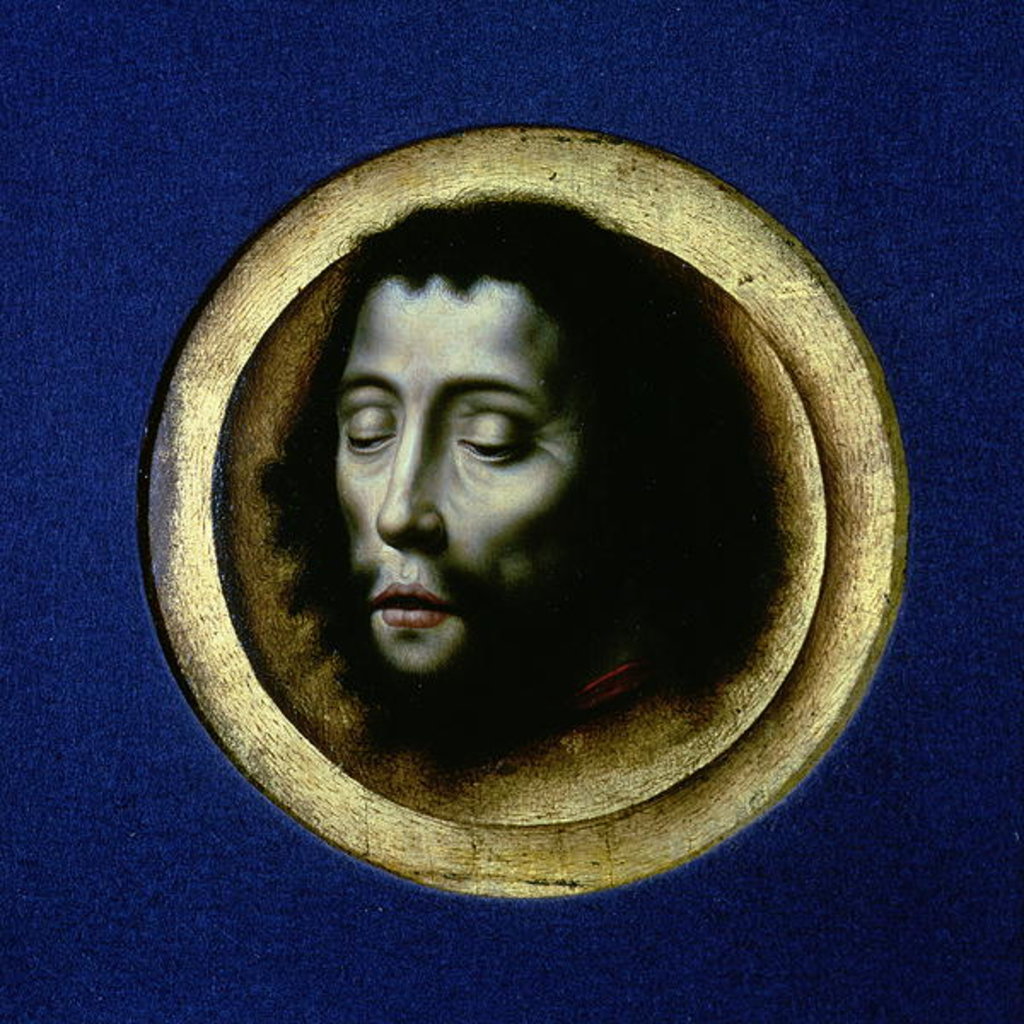 Detail of The Head of John the Baptist by Dirck Bouts