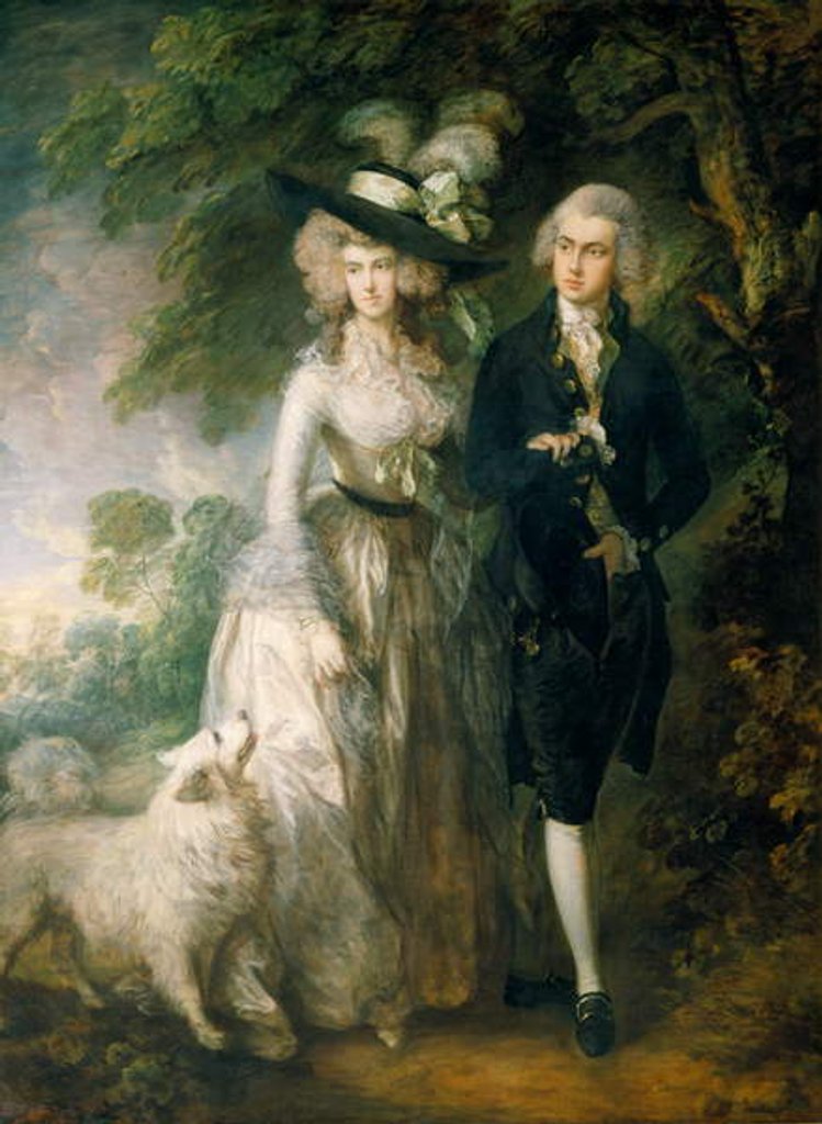 Detail of Mr and Mrs William Hallett, 1785 by Thomas Gainsborough