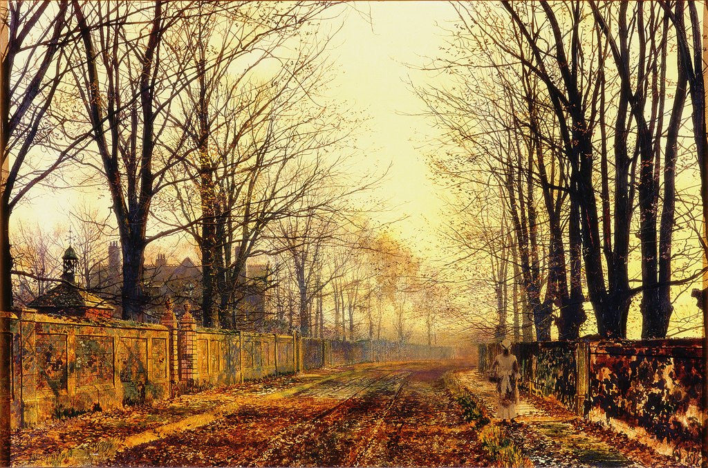 Detail of Under the Beeches by John Atkinson Grimshaw