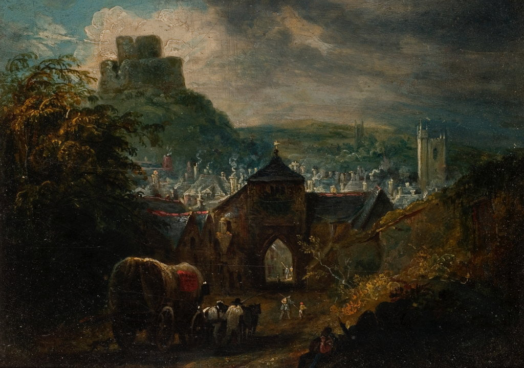 Detail of Glastonbury by Henry Perlee Parker