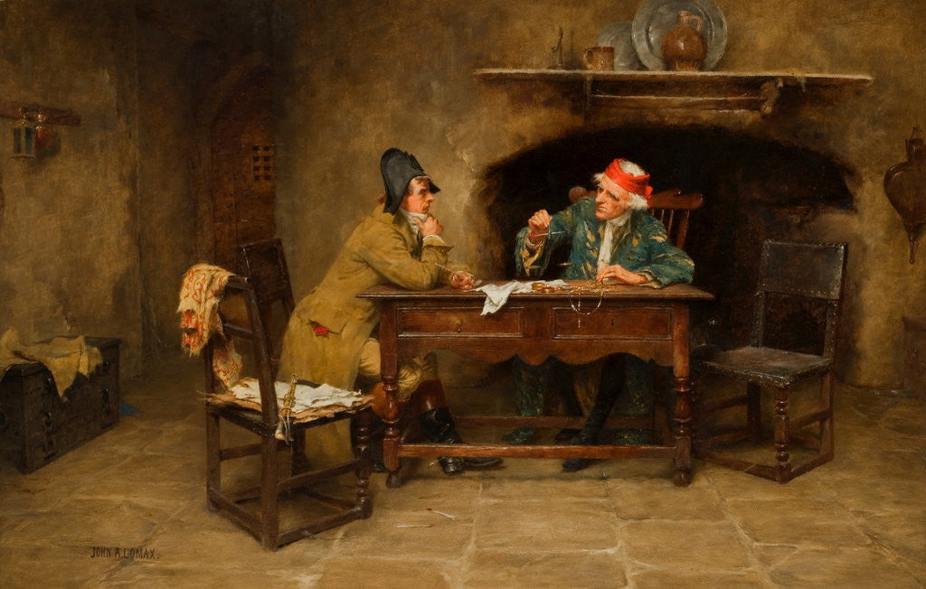 Detail of The Moneylender by John Arthur Lomax