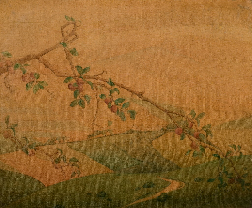 Detail of Landscape with Apple Tree by Valerius de Saedeleer