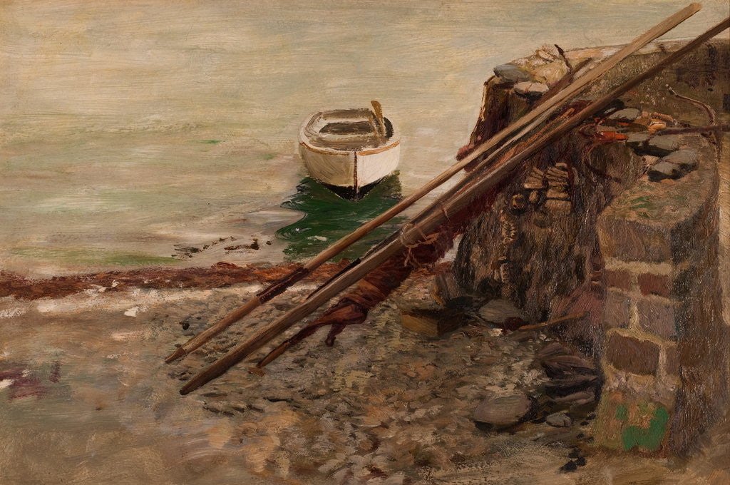 Detail of Study in a Harbour by Charles Napier Hemy
