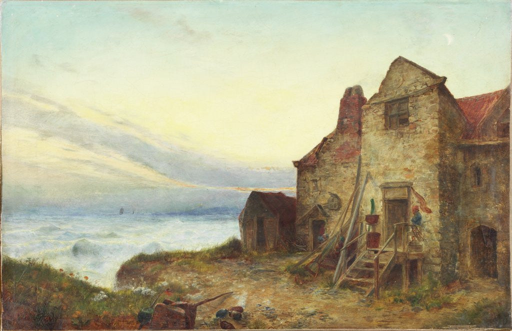 Detail of Sunset Shadows by Charles Napier Hemy