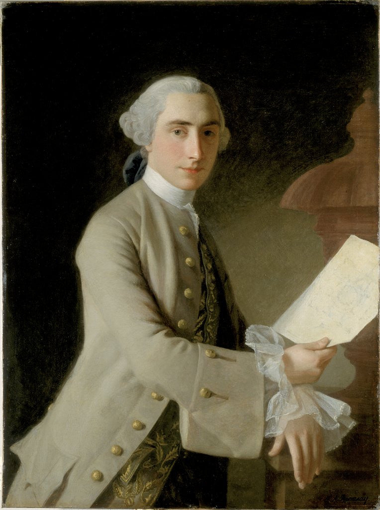 Detail of Portrait of James Adam by Allan Ramsay