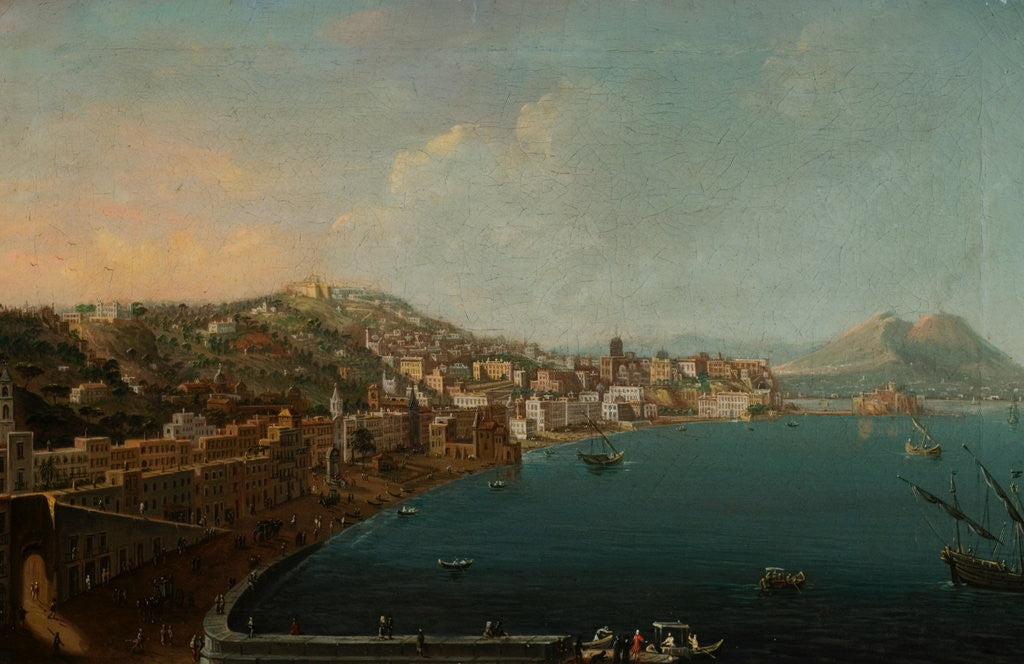 Detail of Naples with Vesuvius by Pietro Antoniani