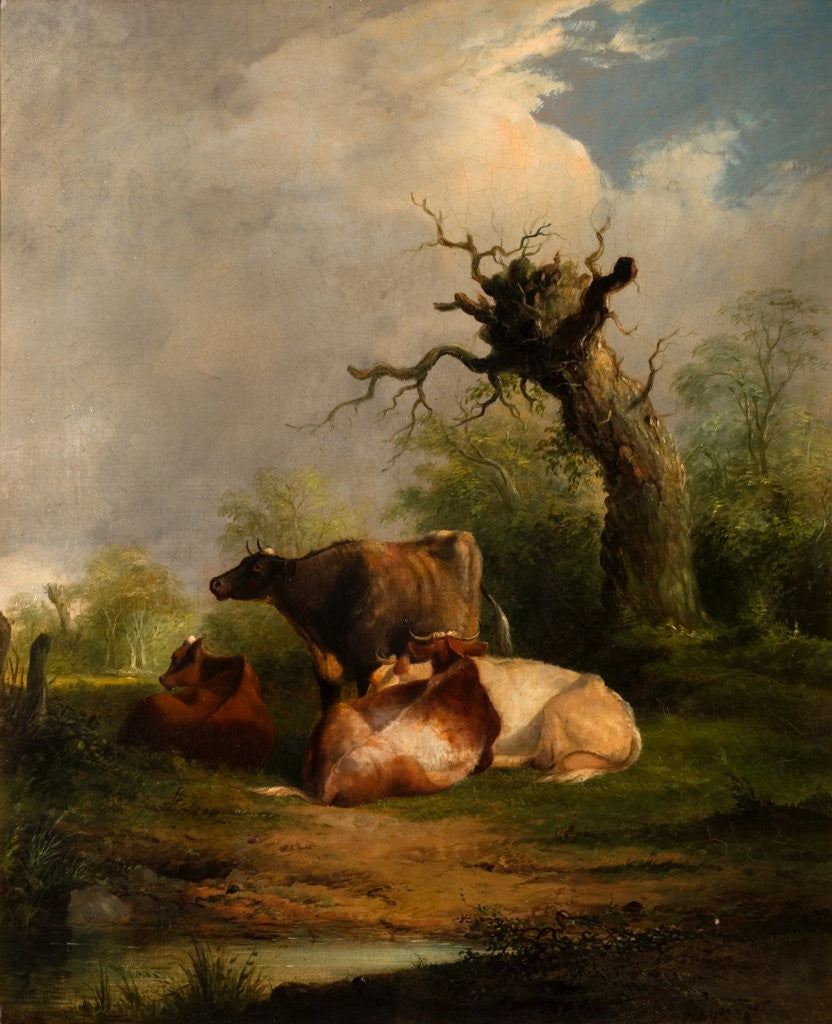 Detail of Landscape with Cattle by William Sr Shayer