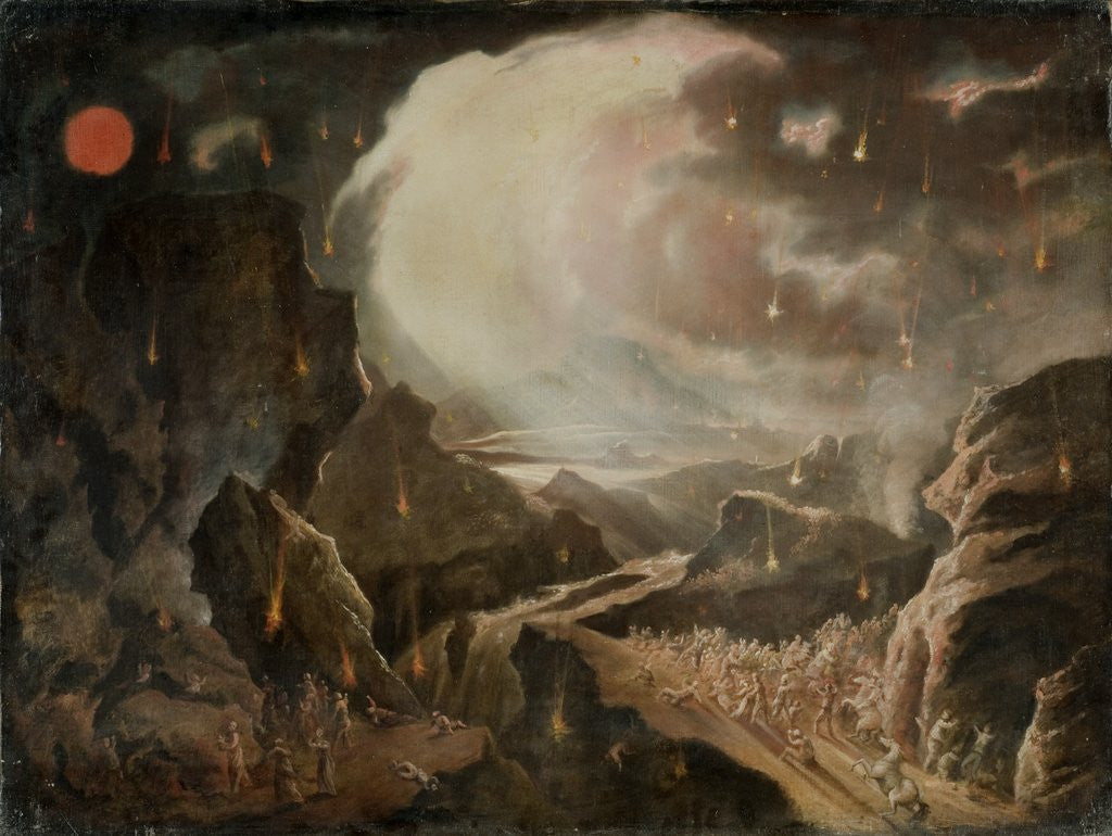 Detail of Biblical Destruction Scene by John Martin
