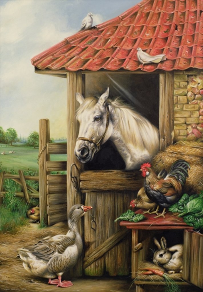 Detail of Farmyard Friends by Carl Donner