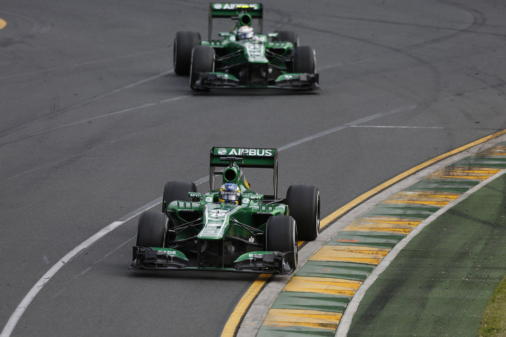Detail of Turn two, Charles Pic & Giedo Van Der Garde, Australia by Charles Coates