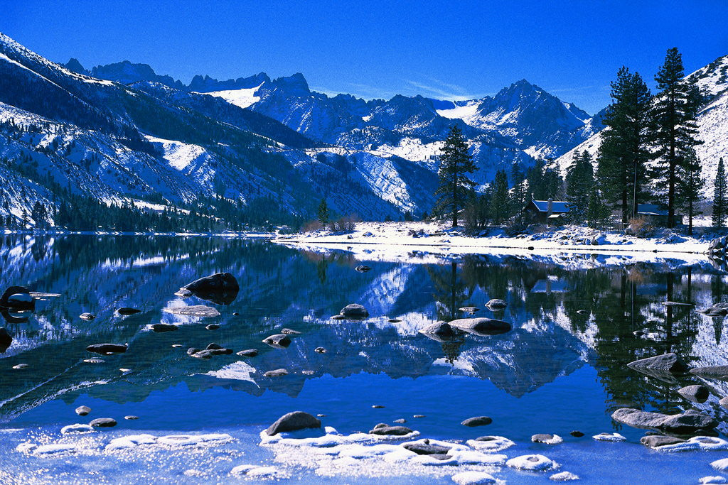 Detail of Winter Lodge in Sierra Nevada by Anonymous