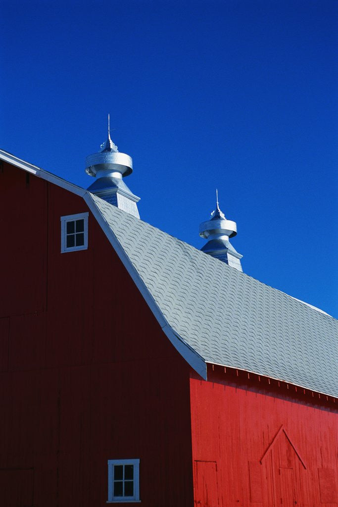 Detail of Roof on a Large Red Barn by Anonymous