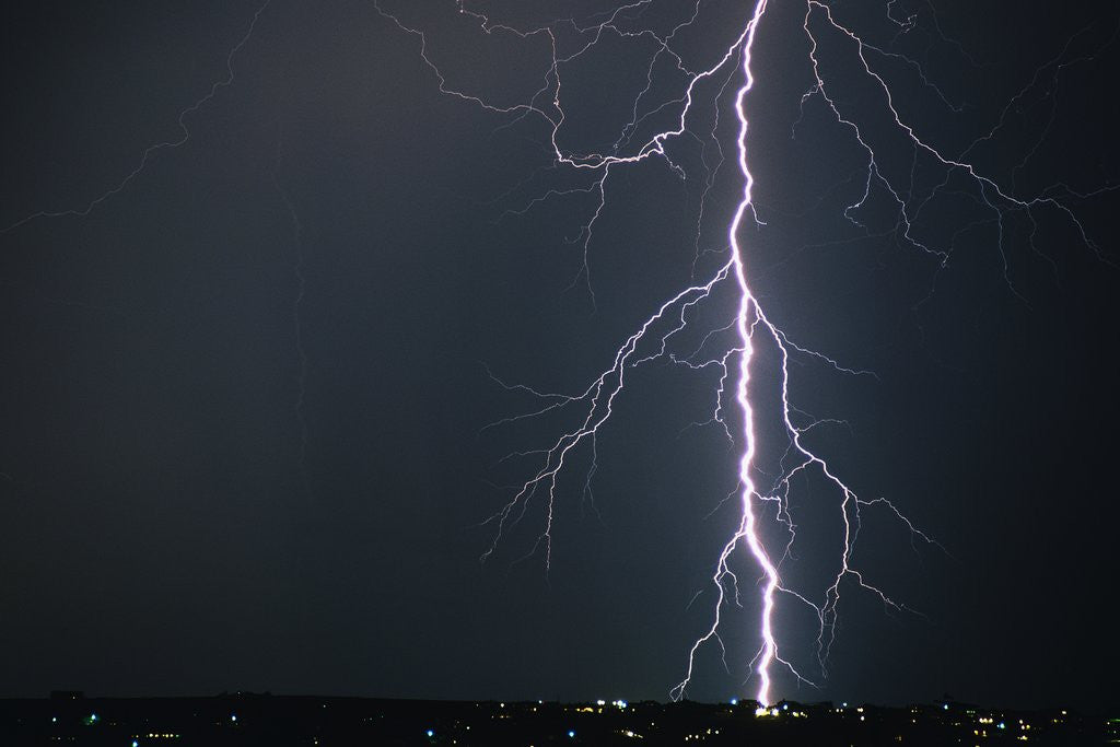 Detail of Lightning from Brown Clouds by Anonymous