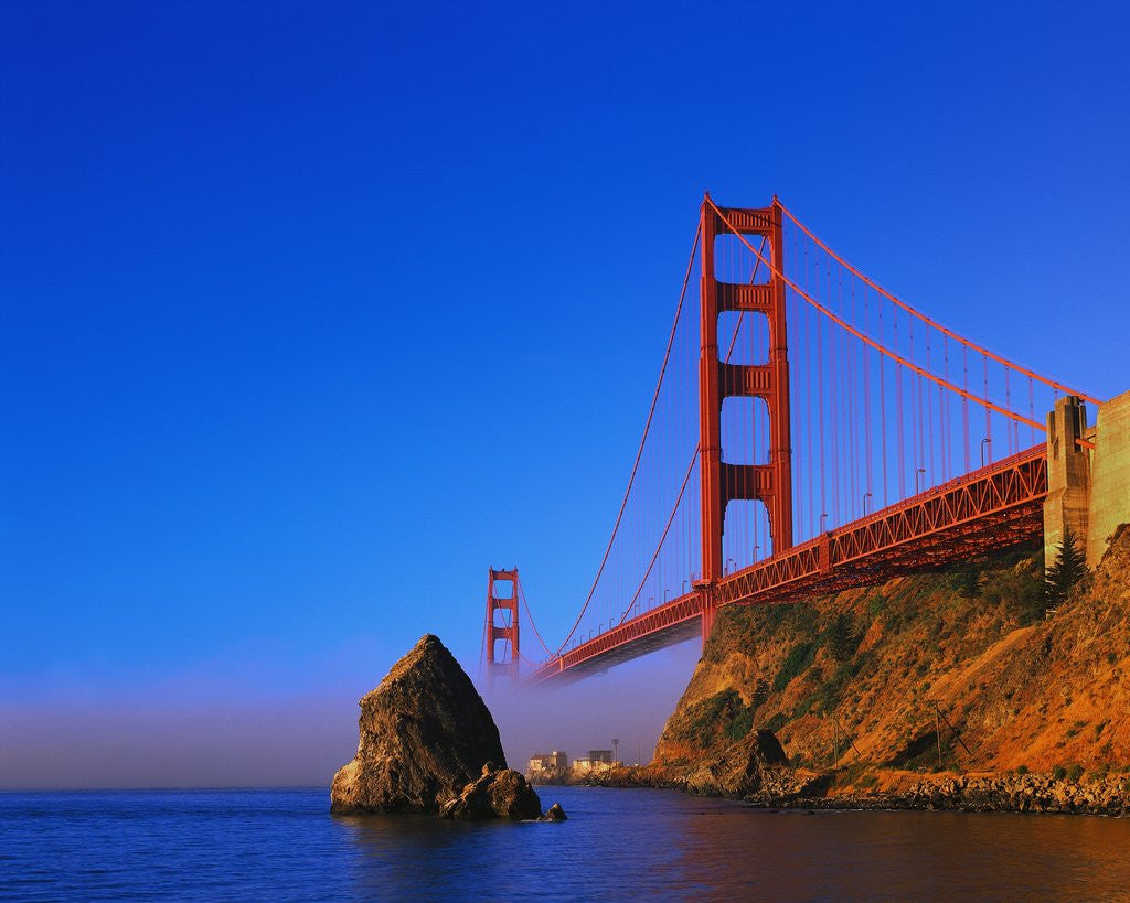 Detail of Fog Rolling Under Golden Gate Bridge by Anonymous