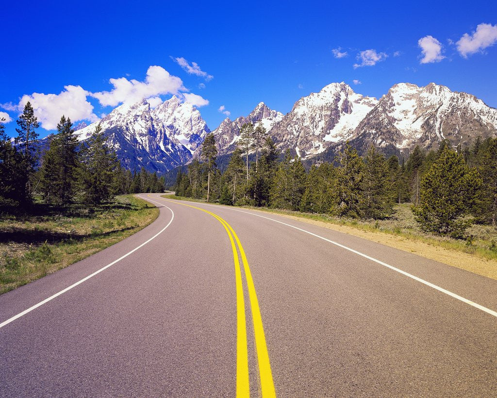 Detail of Road Winding to Grand Teton by Corbis