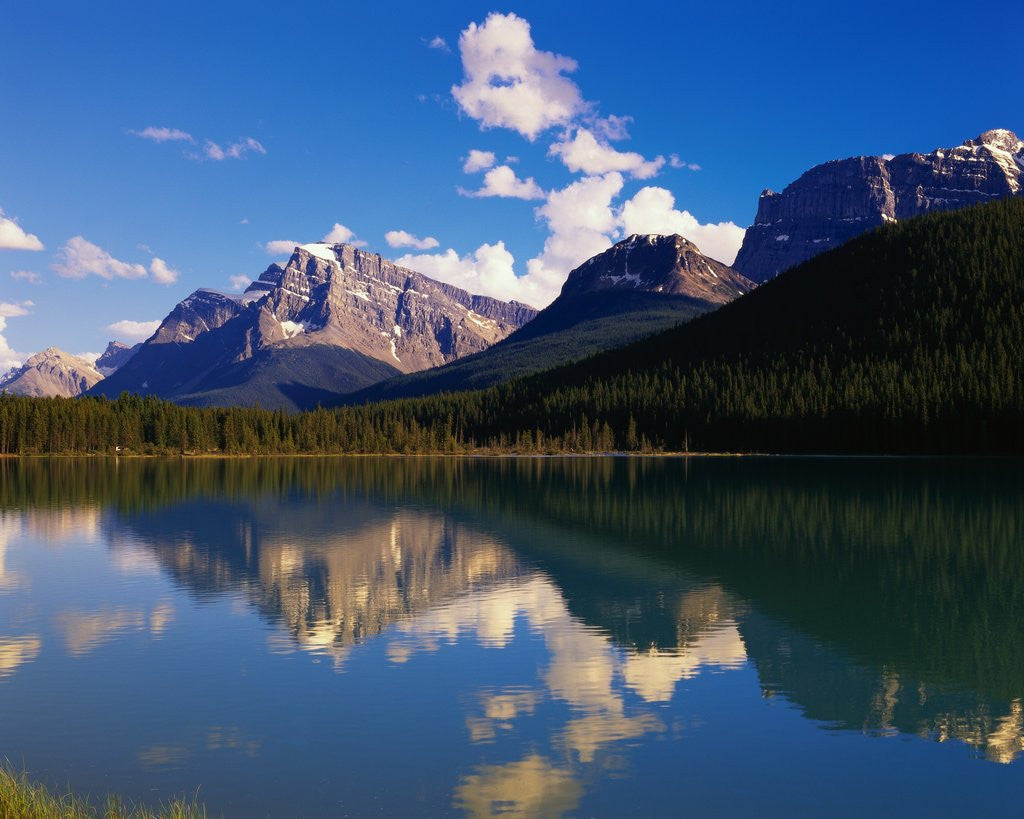 Detail of Mountains Reflecting in Lake by Anonymous