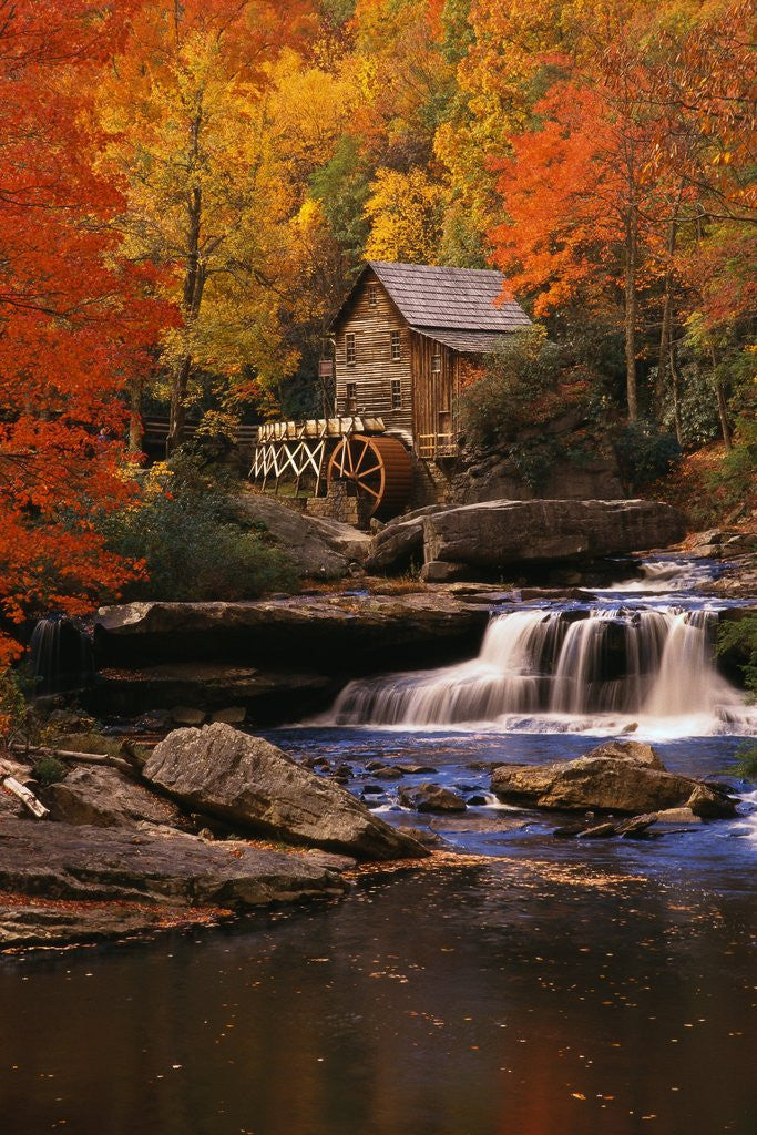 Detail of Waterfall by Mill by Anonymous