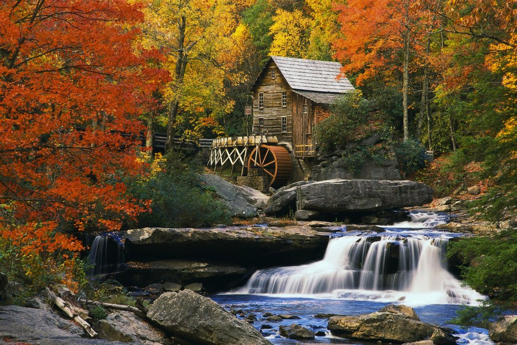Detail of Glade Creek Grist Mill by Anonymous