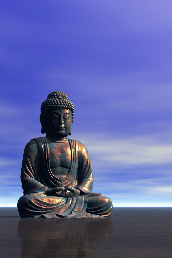 Detail of Buddha Statue by Anonymous