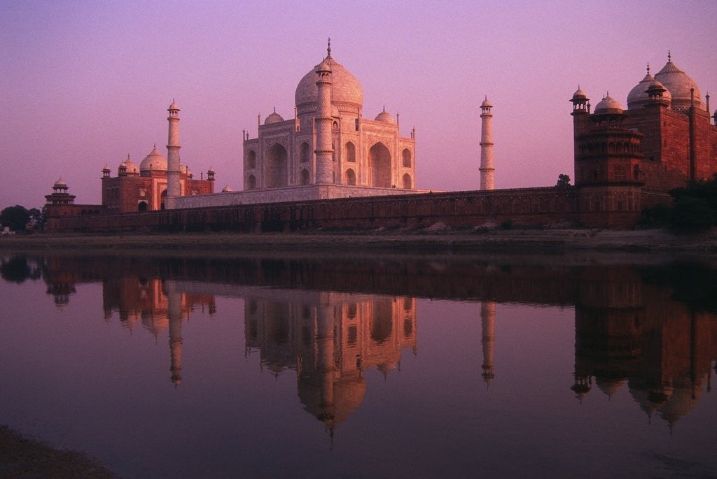 Detail of Taj Mahal and Jamid Masjid by Anonymous