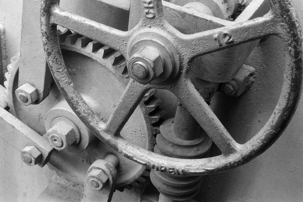 Detail of Gears, Threaded Screws, and Handle by Anonymous