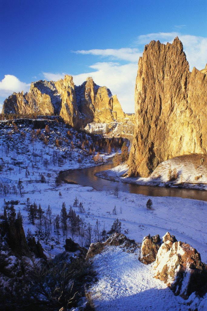 Detail of Smith Rock in Winter by Corbis