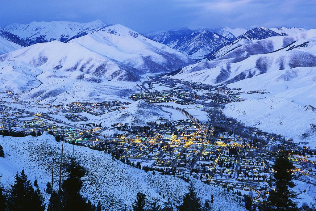 Detail of Sun Valley and Ketchum in Winter by Anonymous