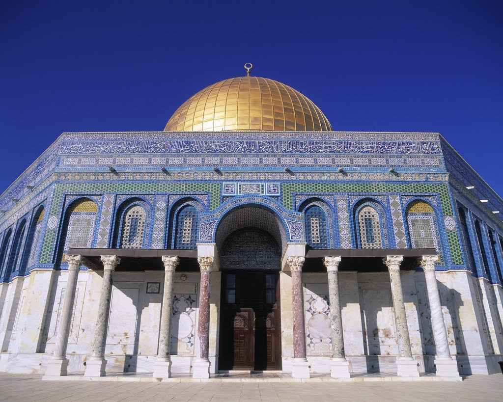 Detail of Exterior and Front View of Dome of the Rock by Corbis