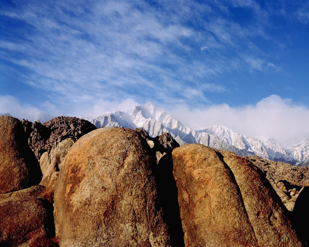 Detail of Rocky Landscape and Mountains by Anonymous