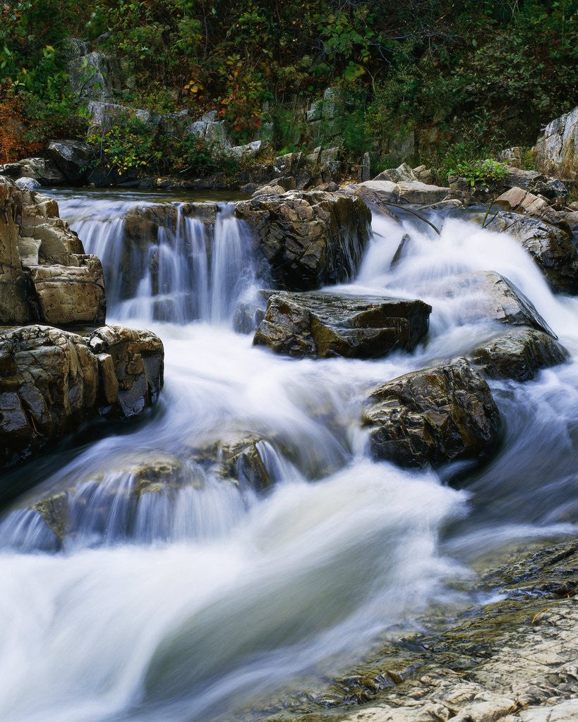Detail of Stream Cascading over Boulders by Corbis