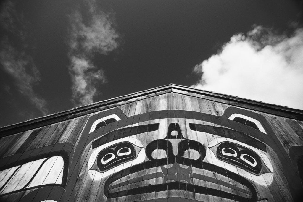 Detail of Tlingit Saxman Longhouse by Anonymous