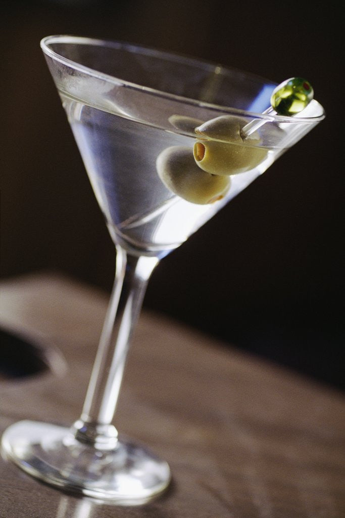 Detail of Olives in Martini Glass by Corbis