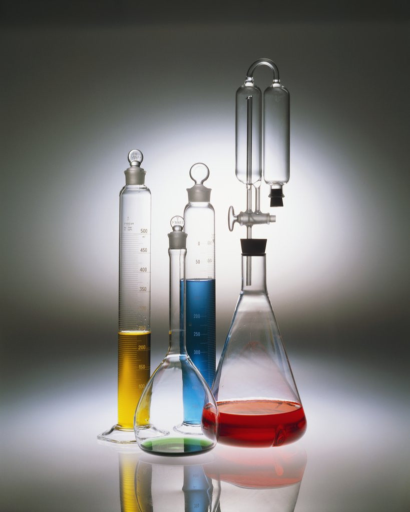 Detail of Graduated Cylinders and Flasks by Corbis