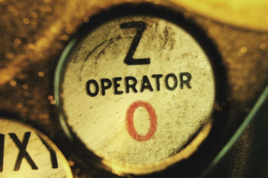 Detail of Operator Button on Telephone by Anonymous