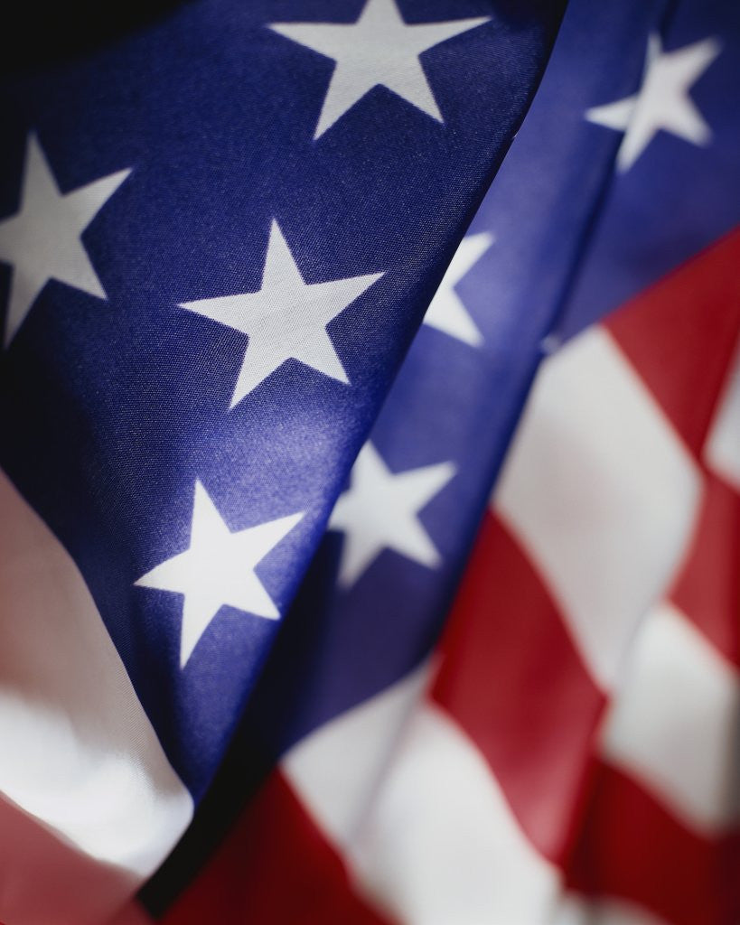 Detail of Close-up of American Flag by Corbis