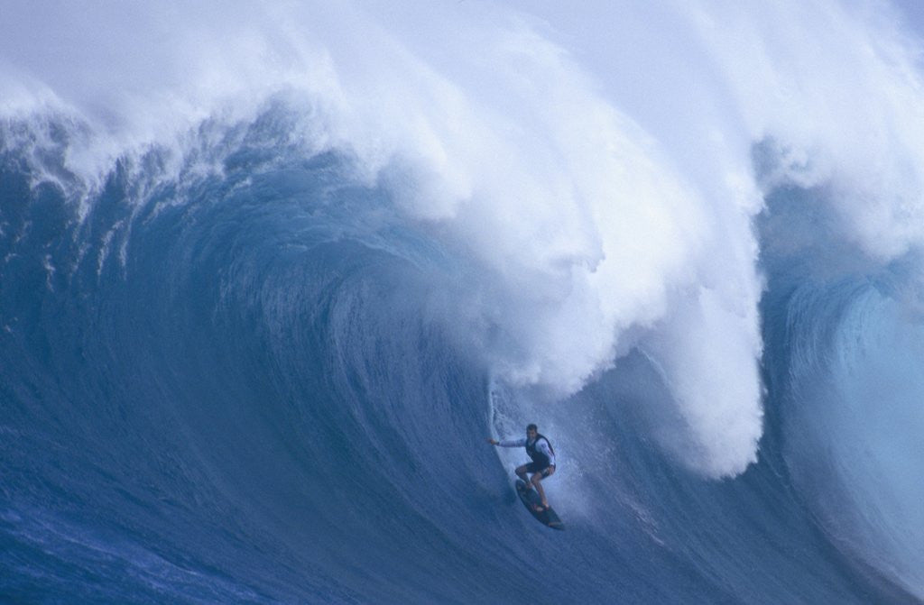 Detail of Surfer Riding Giant Wave by Anonymous